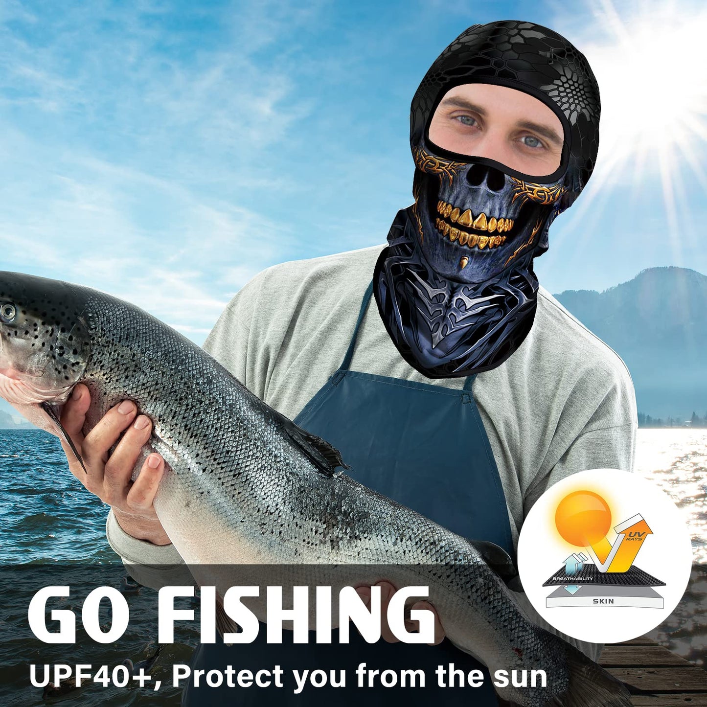 Obacle Balaclava Face Mask Men Women Lightweight for Ski Hunting Cycling Fishing