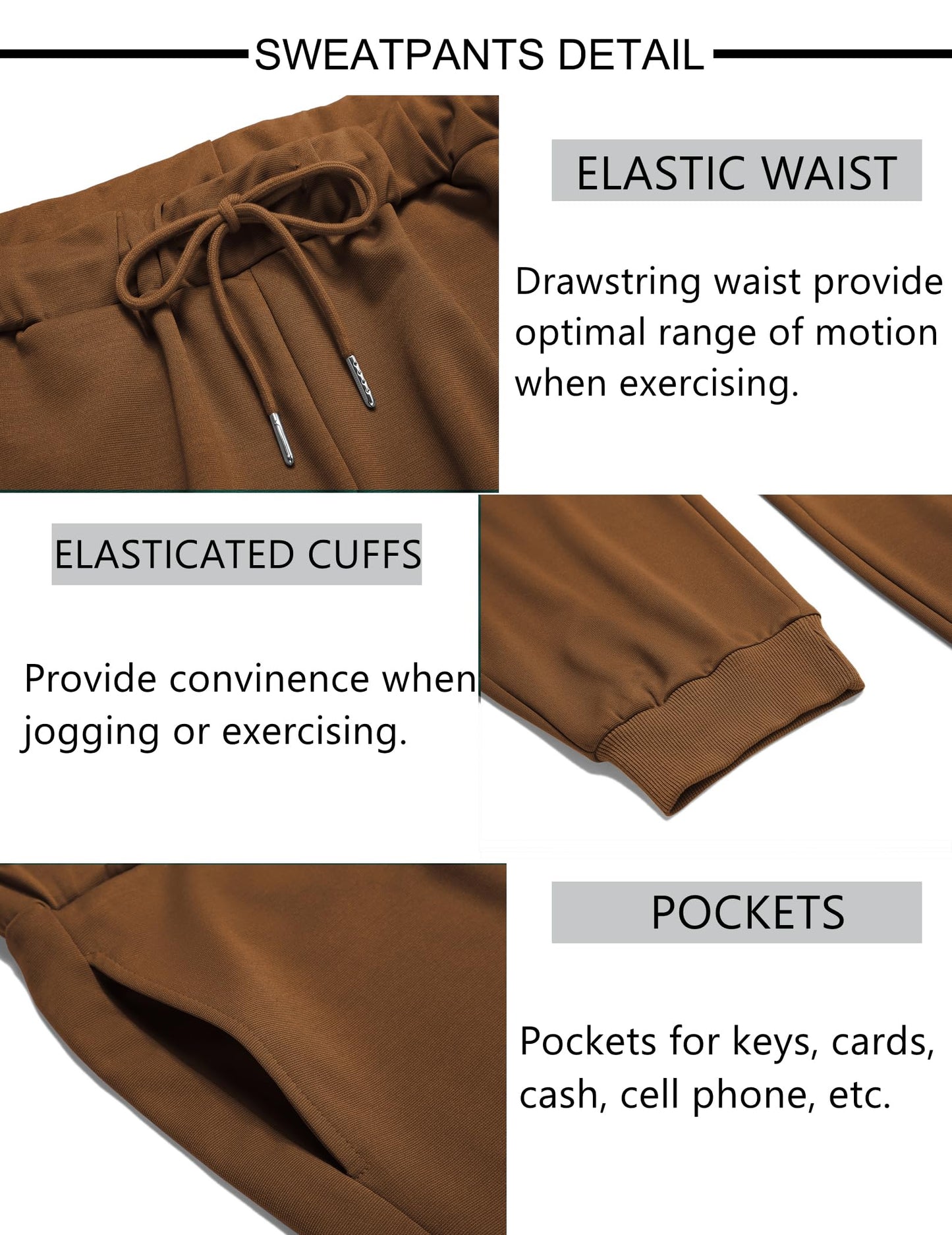 COOFANDY Sweatsuits for Men 2 Piece Tracksuit Casual Athletic Jogging Suit Hooded Set