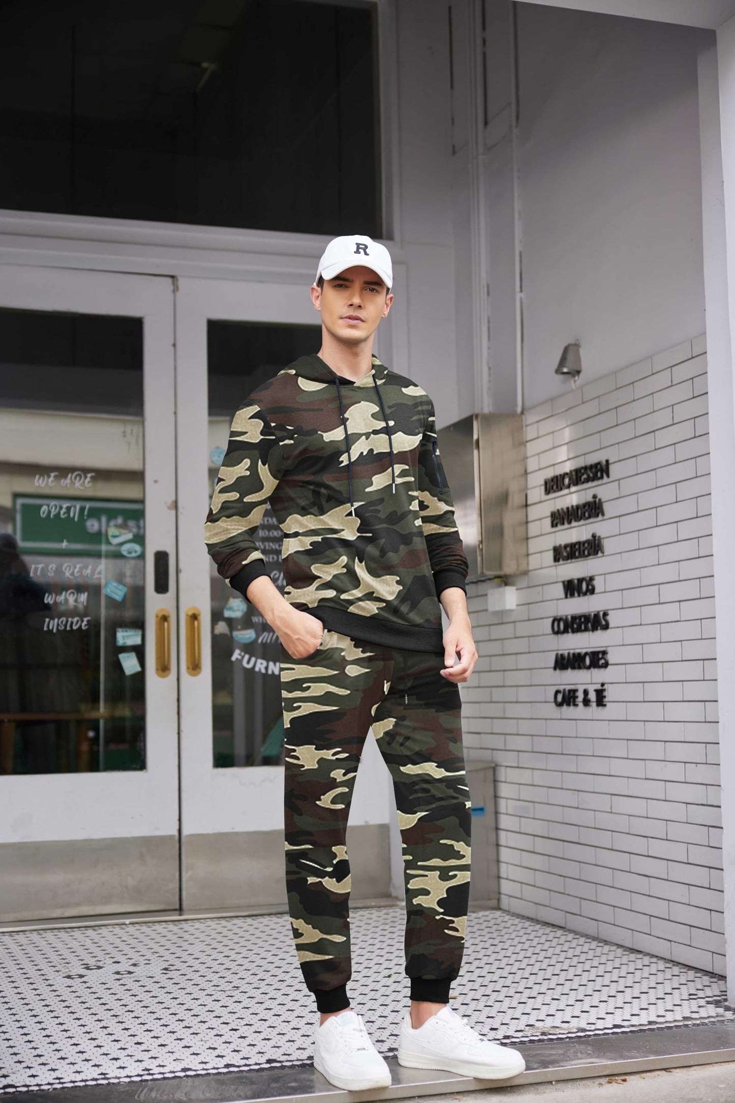 COOFANDY Men's Tracksuit 2 Piece Hooded Athletic Sweatsuits Casual Running Jogging Sport Suit Sets