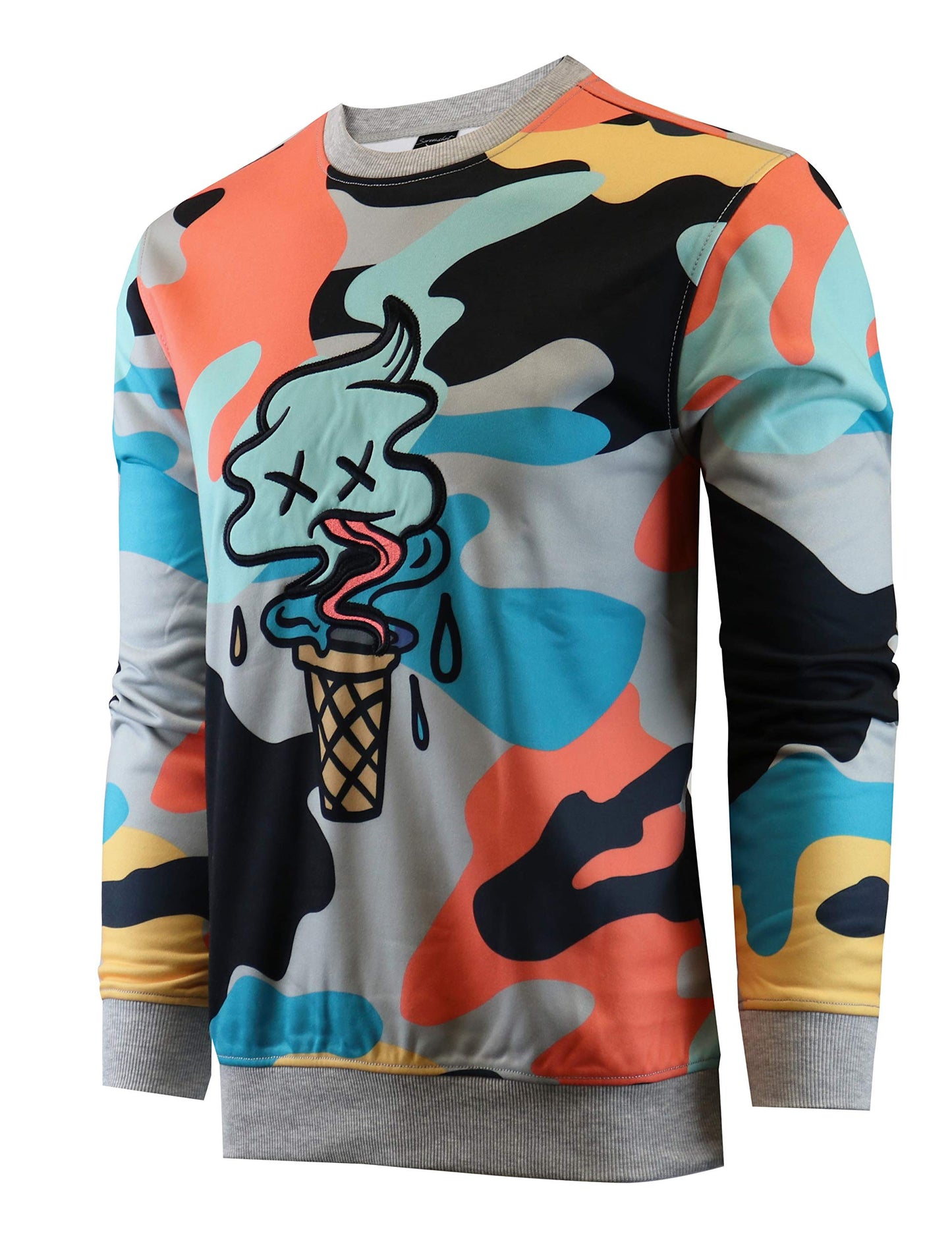 Screenshotbrand Mens Urban Hip Hop Premium Fleece - Pullover Active Urbanwear Street Fashion Crew Neck Sweatshirt