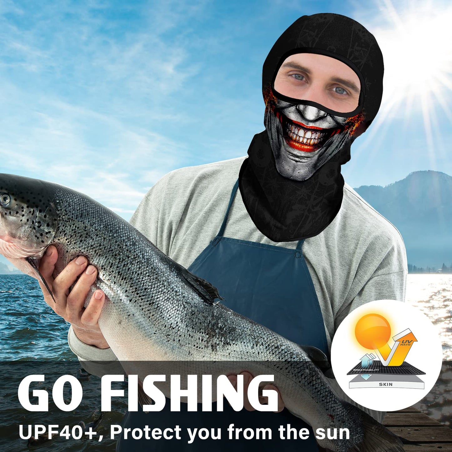 Obacle Balaclava Face Mask Men Women Lightweight for Ski Hunting Cycling Fishing