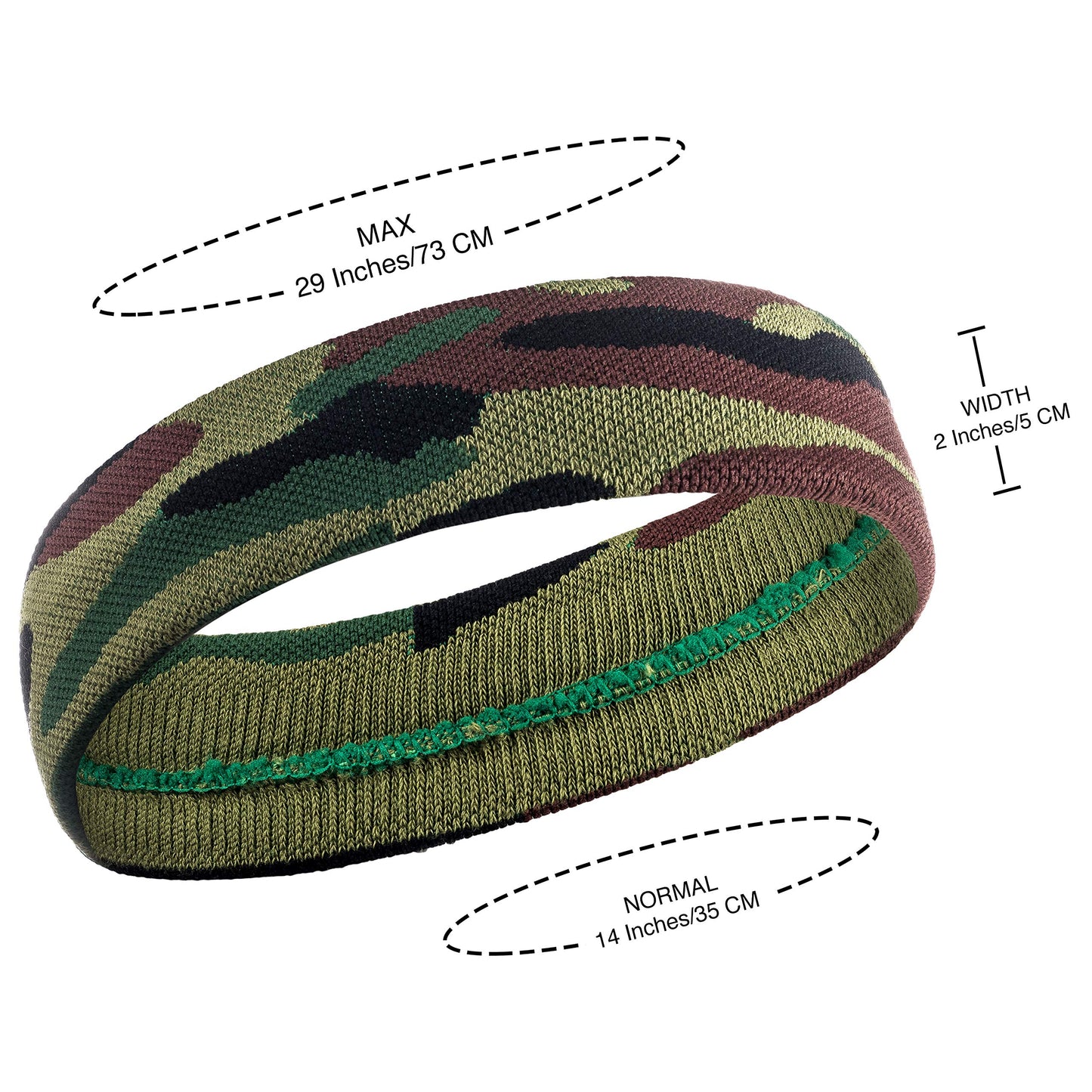 Suddora Camo Headband/Wrist Band Set - Camouflage Sweatbands for Basketball, Tennis, Working Out, Gym