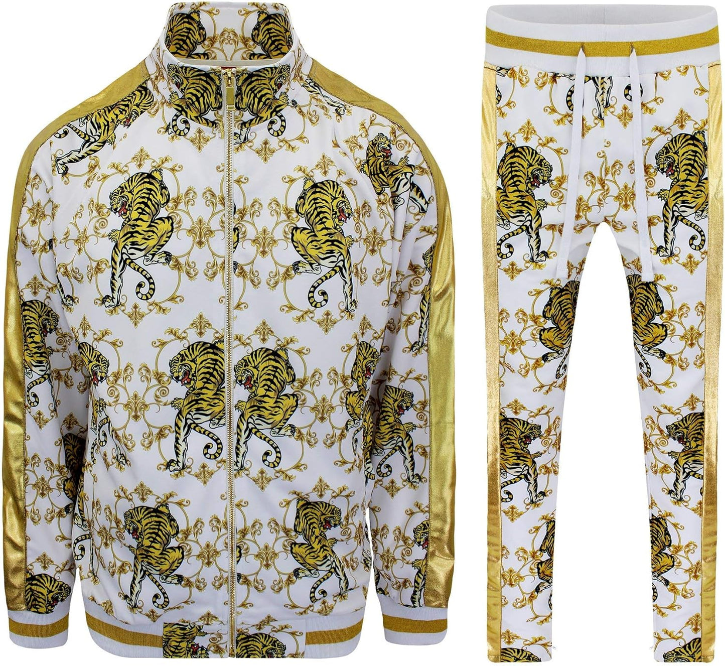 G-Style USA Men's Tiger Pattern Tracksuit Sets
