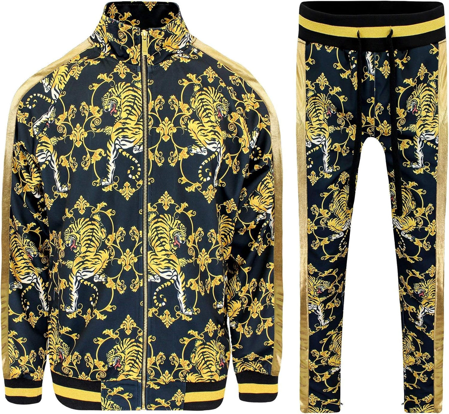 G-Style USA Men's Tiger Pattern Tracksuit Sets