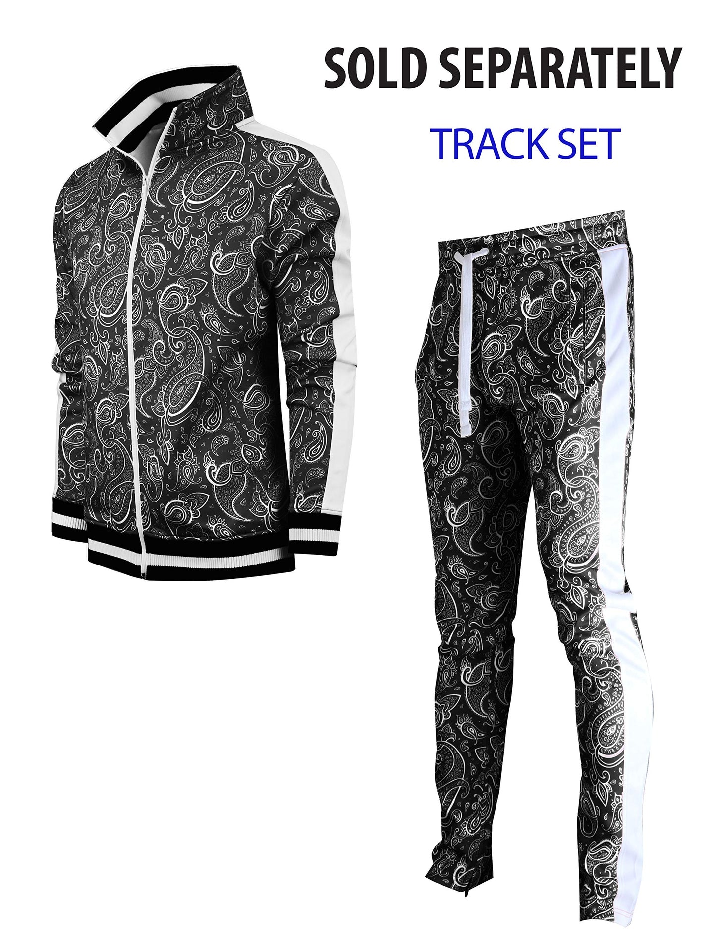 SCREENSHOT Mens Urban Hip Hop Premium Track Jacket - Slim Fit Side Taping Sportswear Urbanwear Streetwear Fashion Top