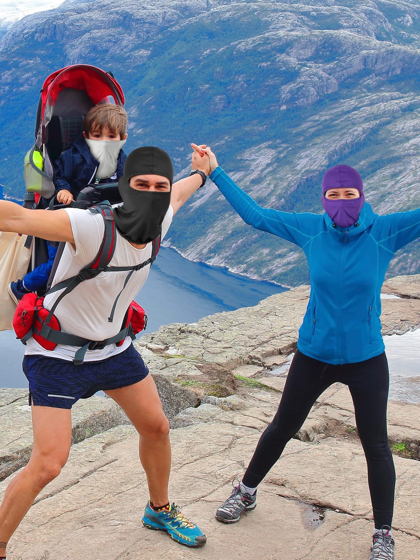 Geyoga 8 Pcs Balaclava Ski Mask Sun Protection Windproof Balaclava UV Protection Summer Full Face Covering for Outdoor Sports