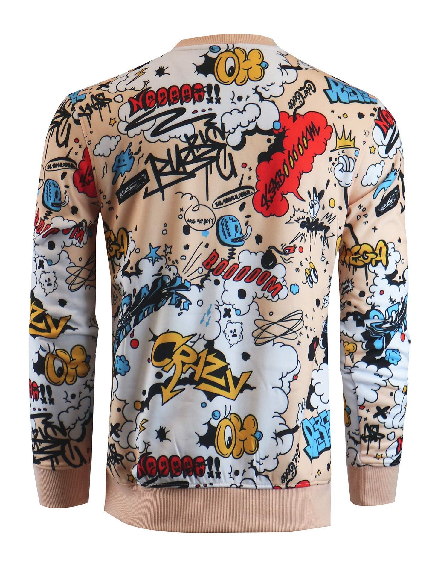 Screenshotbrand Mens Urban Hip Hop Premium Fleece - Pullover Active Urbanwear Street Fashion Crew Neck Sweatshirt